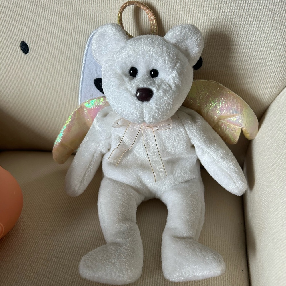 BROWN NOSE Halo Ty Beanie Bear